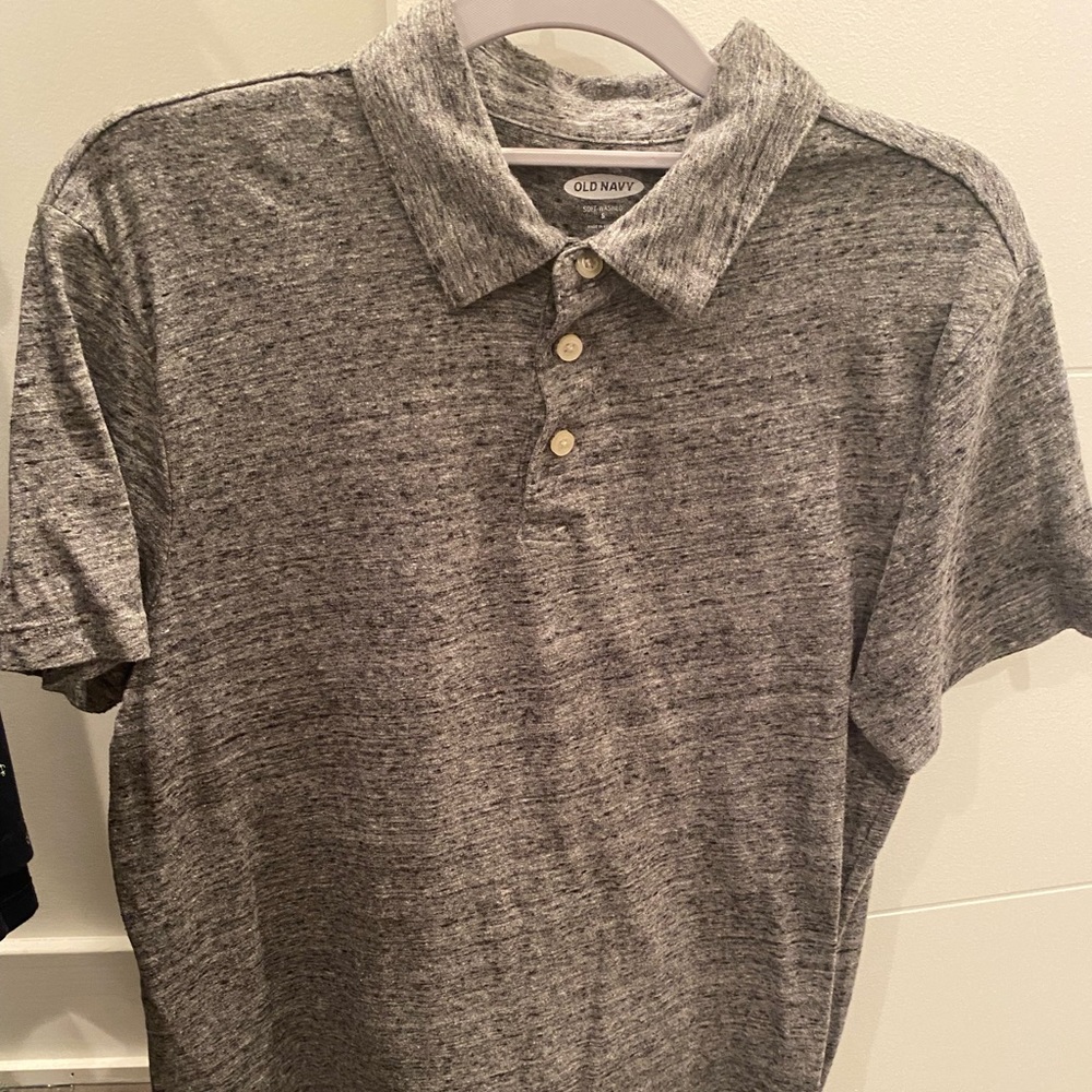 Heathered Grey Old Navy Polo (multiple colors for sale on my profile)